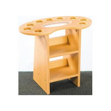 Wooden Kidney Shaped Paint Pot Stand - Modern Teaching Aids NZ