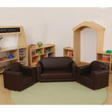 Double Seat Kiddie Lounge Choc Brown - Modern Teaching Aids NZ