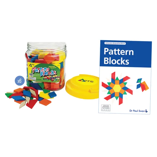 Teachables Pattern Blocks Class Pack - Solid Plastic