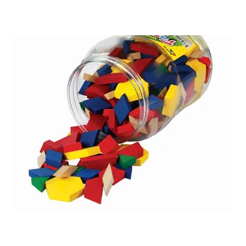 Teachables Wooden Pattern Blocks - Assorted Shapes, Set of 500