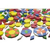Teachables Wooden Pattern Blocks - Assorted Shapes, Set of 500 - Modern Teaching Aids NZ