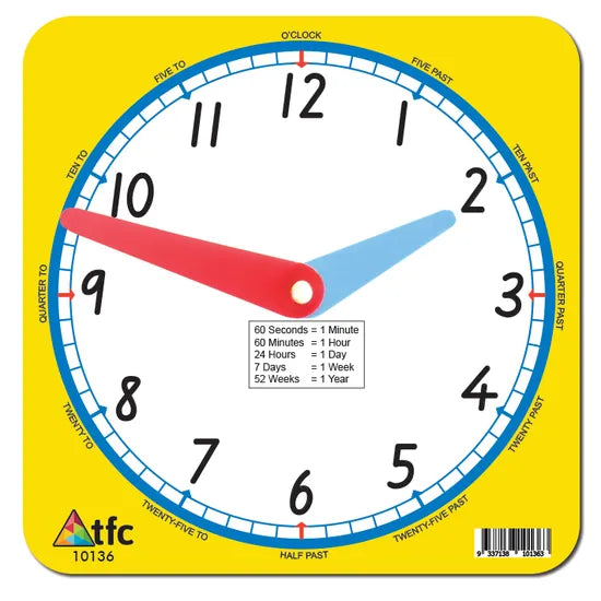 Teachables Teacher Demonstration Clock - 12-Hour - Modern Teaching Aids NZ