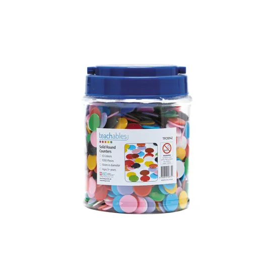 Teachables Solid Counters - 16 mm, Pack of 1,000 - Modern Teaching Aids NZ