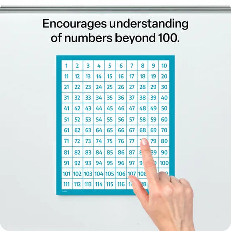 Teachables Number Boards - 1 to 120 Horizontal, Set of 10 - Modern Teaching Aids NZ