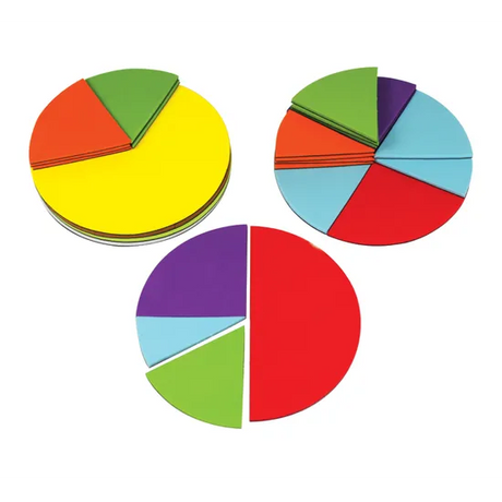 Teachables Magnetic Fraction Circles - Set of 51 - Modern Teaching Aids NZ