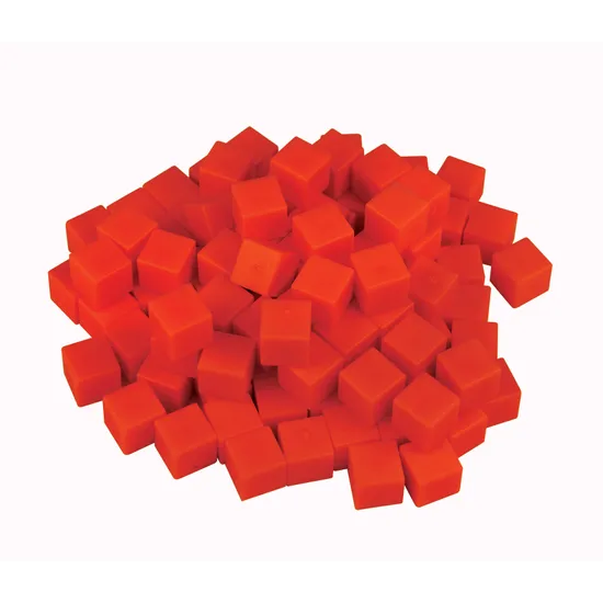 Teachables Base Ten MAB Units - Plastic, Red, Set of 100 - Modern Teaching Aids NZ