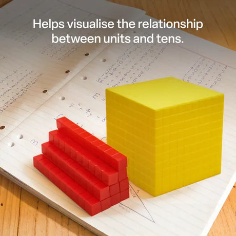 Teachables Base Ten MAB Longs - Plastic, Red, Set of 10 - Modern Teaching Aids NZ