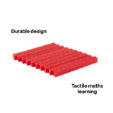 Teachables Base Ten MAB Longs - Plastic, Red, Set of 10 - Modern Teaching Aids NZ
