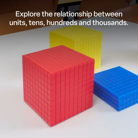 Teachables Base Ten MAB Cube - Plastic, Red - Modern Teaching Aids NZ