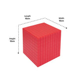 Teachables Base Ten MAB Cube - Plastic, Red - Modern Teaching Aids NZ