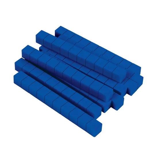 Teachables Base Ten MAB Longs - Plastic, Blue, Set of 10 - Modern Teaching Aids NZ