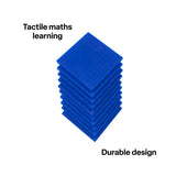 Teachables Base Ten MAB Flats - Plastic, Blue, Set of 10 - Modern Teaching Aids NZ