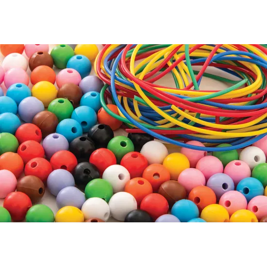Teachables Rainbow Beads and Threaders - 15 mm - Modern Teaching Aids NZ