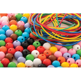 Teachables Rainbow Beads and Threaders - 15 mm - Modern Teaching Aids NZ