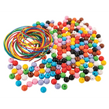 Teachables Rainbow Beads and Threaders - 15 mm - Modern Teaching Aids NZ