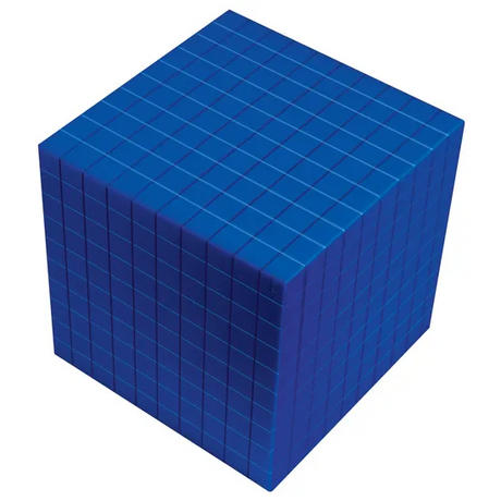 Teachables Base Ten MAB Cube - Plastic, Blue - Modern Teaching Aids NZ