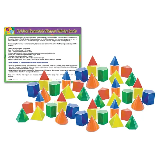 Teachables Geometric Folding Shapes & Activity Cards - Kit - Modern Teaching Aids NZ