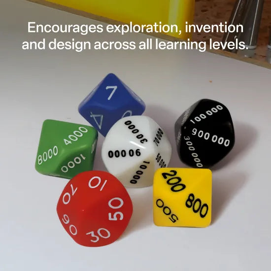 Teachables Place Value Dice - Student Set of 6 - Modern Teaching Aids NZ
