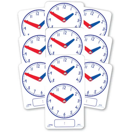 Teachables Clock Faces - Digital/Analogue, Set of 10 - Modern Teaching Aids NZ
