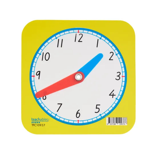 Teachables Clock Face - Small, 12-Hour, Single - Modern Teaching Aids NZ