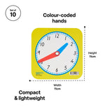 Teachables Clock Faces - Small, 12-Hour, Set of 10 - Modern Teaching Aids NZ