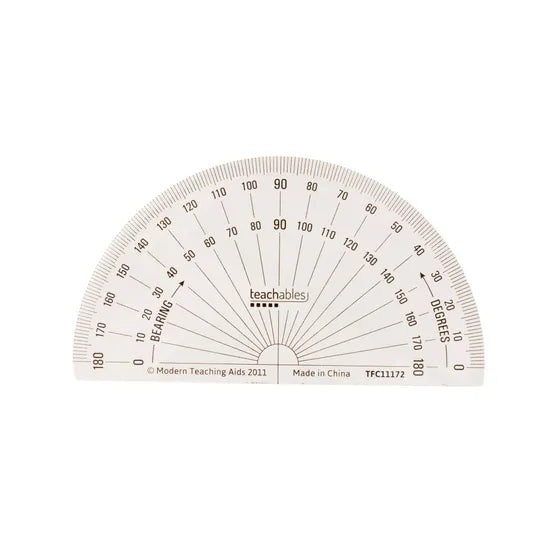 Protractor 180 Basic VuThru - Modern Teaching Aids NZ