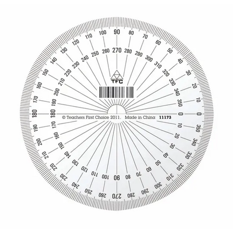 Teachables Protractor - 360°, Single - Modern Teaching Aids NZ