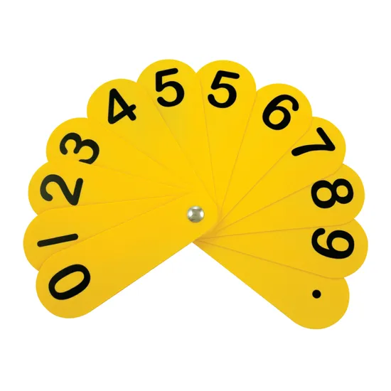 Teachables Number Fan - Single Number - Modern Teaching Aids NZ