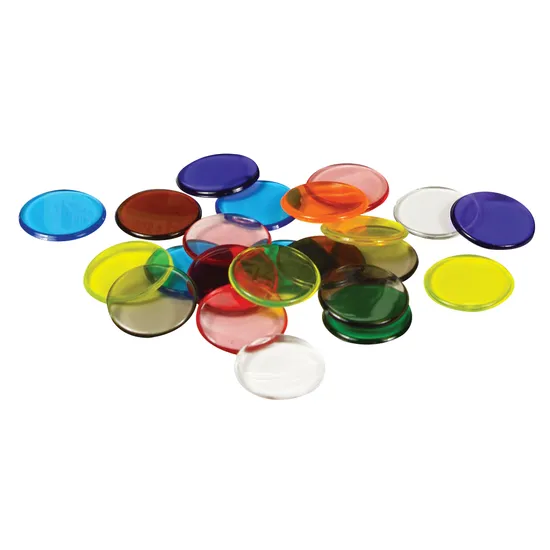 Teachables Transparent Counters - 16 mm, 10 Colours - Modern Teaching Aids NZ