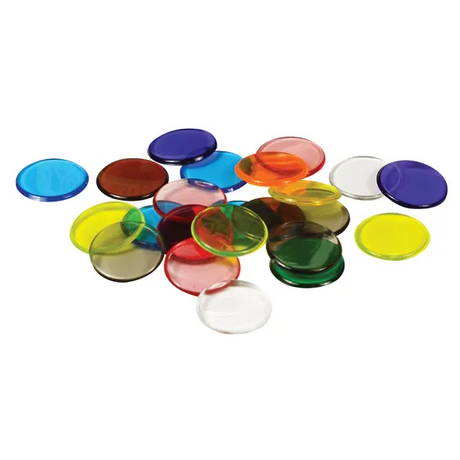 Teachables Transparent Counters - 16 mm, 10 Colours - Modern Teaching Aids NZ