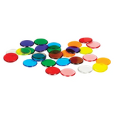 Transparent Counters - 16mm, 10 Colours, 2000 Pieces