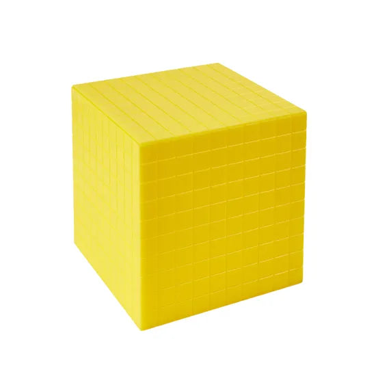 Teachables Base Ten MAB Cube - Plastic, Yellow - Modern Teaching Aids NZ