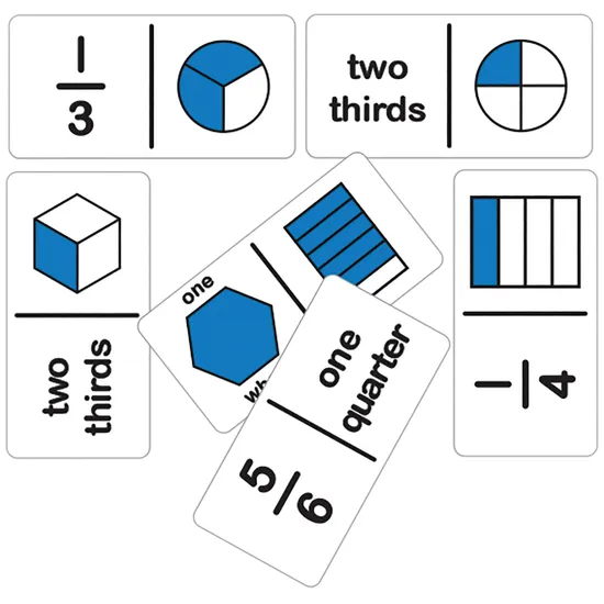 Teachables Dominoes - Simple Fractions A, Set of 28 - Modern Teaching Aids NZ