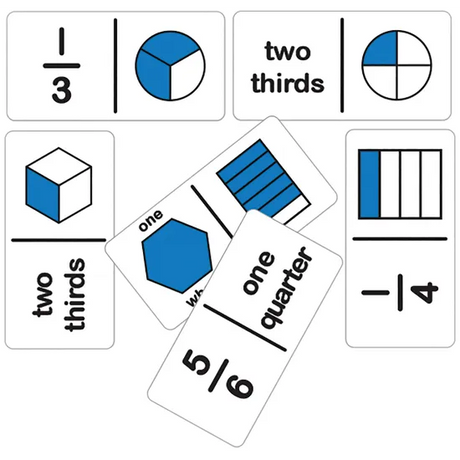 Teachables Dominoes - Simple Fractions A, Set of 28 - Modern Teaching Aids NZ