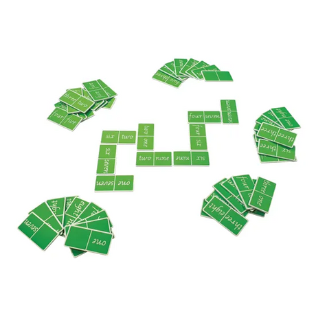 Teachables Dominoes - 9Ã—9 Words, Set of 55 - Modern Teaching Aids NZ