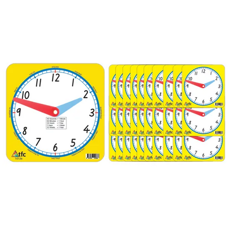 Teachables Clock Class Kit - 12 Hour - Modern Teaching Aids NZ