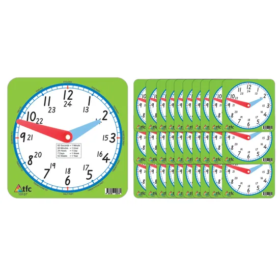 Teachables Clock Class Kit - 24 Hour - Modern Teaching Aids NZ
