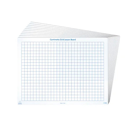 Teachables Write 'n' Wipe Boards - 1 cm Grid, Set of 30 - Modern Teaching Aids NZ