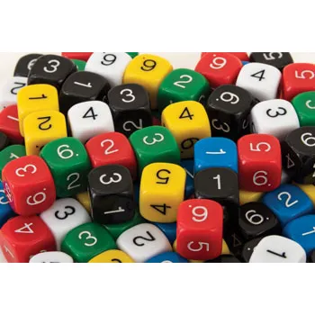 Dice: 6 Face Solid 1-6 50 Pieces - Modern Teaching Aids NZ