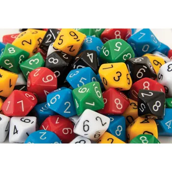 Teachables Dice - 10-Face Solid 1-10, Set of 50 - Modern Teaching Aids NZ