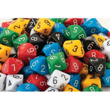 Teachables Dice - 10-Face Solid 0-9, Jar of 100 - Modern Teaching Aids NZ