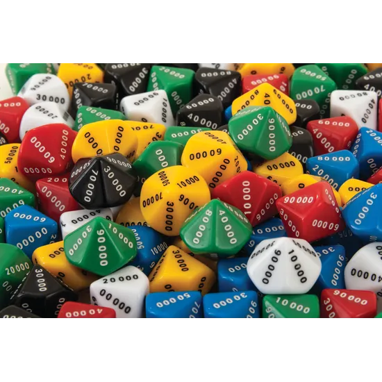 Teachables Dice - 10-Face 00000-90000, Set of 100 - Modern Teaching Aids NZ