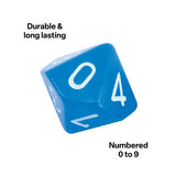 Teachables Dice - 10-Face Solid 0-9, Single - Modern Teaching Aids NZ