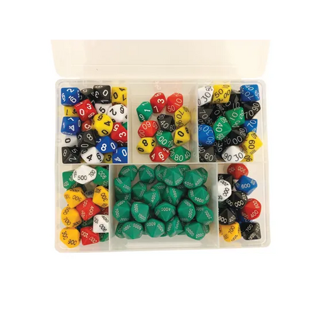 Teachables Place Value Dice Set - 140 Pieces in Container - Modern Teaching Aids NZ