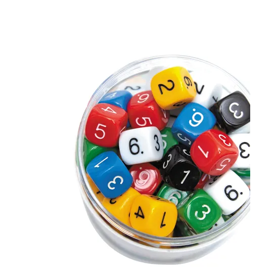 Teachables Dice - 6-Face Polyhedra, 1-6, Jar of 100 - Modern Teaching Aids NZ