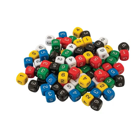 Teachables Dice - 6-Face Polyhedra, 1-6, Jar of 100 - Modern Teaching Aids NZ