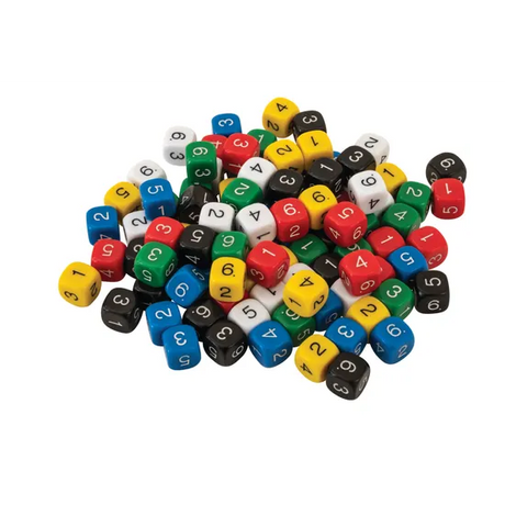 Teachables Dice - 6-Face Polyhedra, 1-6, Jar of 100 - Modern Teaching Aids NZ