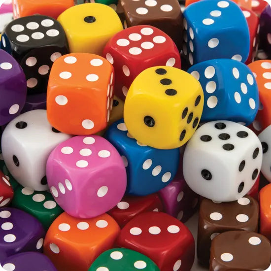 Teachables Dice - 16 mm Dots, Jar of 100 - Modern Teaching Aids NZ