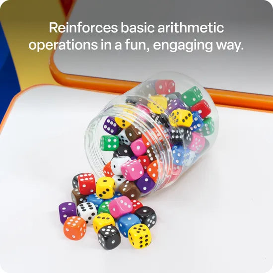 Teachables Dice - 16 mm Dots, Jar of 100 - Modern Teaching Aids NZ