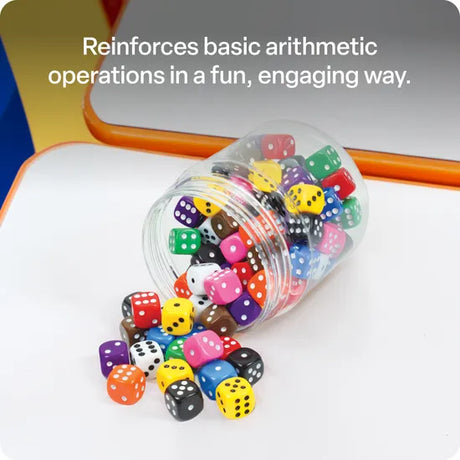 Teachables Dice - 16 mm Dots, Jar of 100 - Modern Teaching Aids NZ